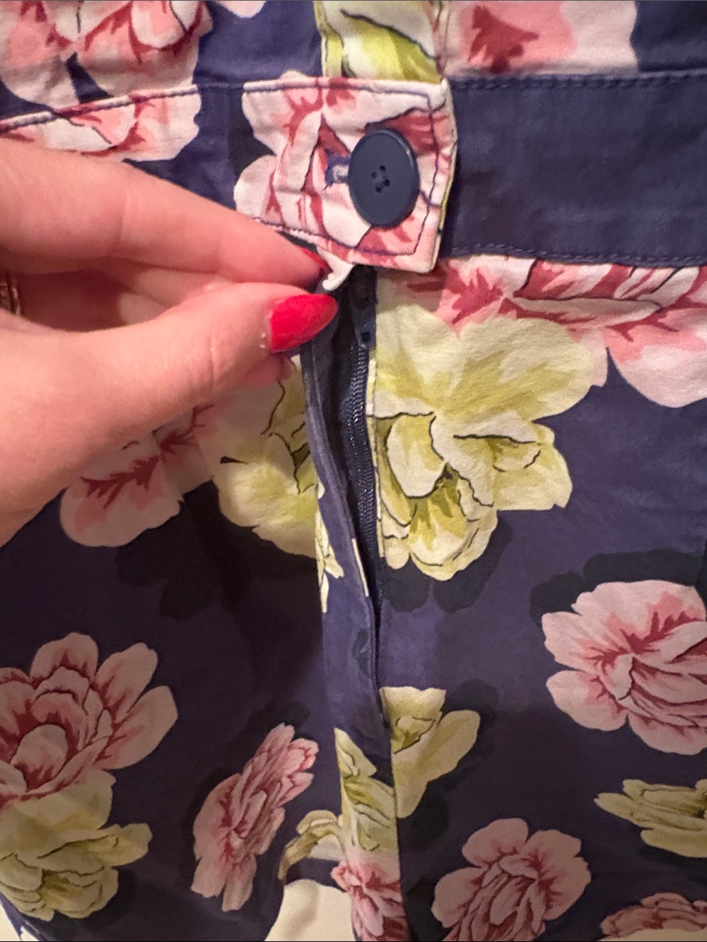 Maeve Purple Floral Button-Front Halter Romper with Pink & Yellow Blooms - Picture 4 of 6